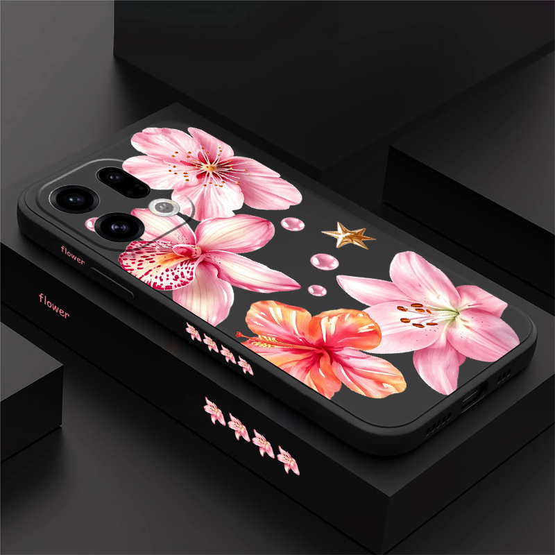 Oppo Reno 12 - Милый чехол для телефона с розовыми